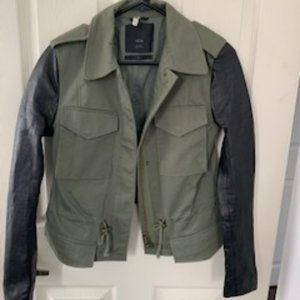 VEDA Leather Sleeve Jacket